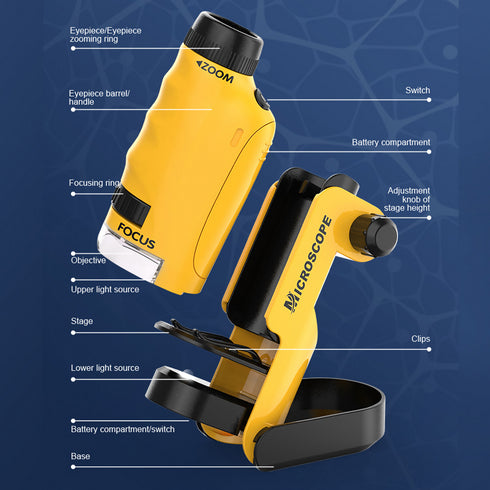 LED Lightweight Pocket Microscope